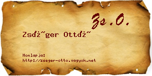 Zséger Ottó névjegykártya